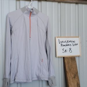 Lululemon Run Wild 1/2 Zip SZ 8